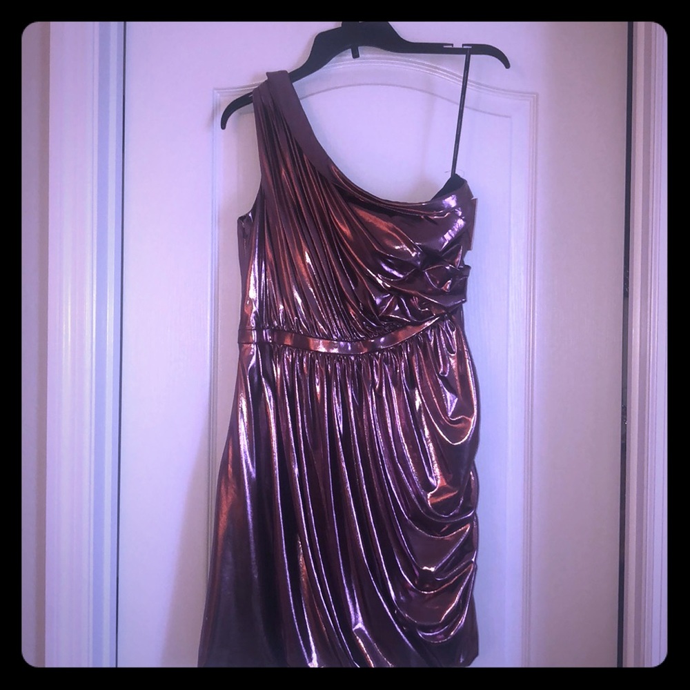 Metallic Pink Evening dress Phoebe Couture